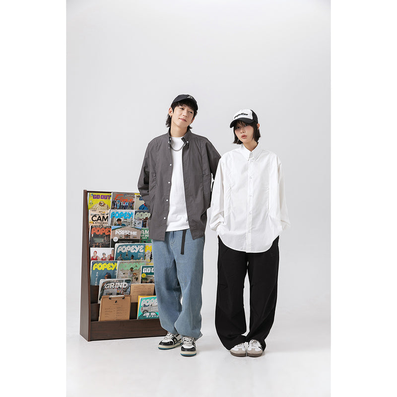 Unisex Shirt Loose Long Sleeve Shirt