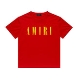 Amiri T Shirt Gradient Letter Flower Casual Short Sleeve T-shirt