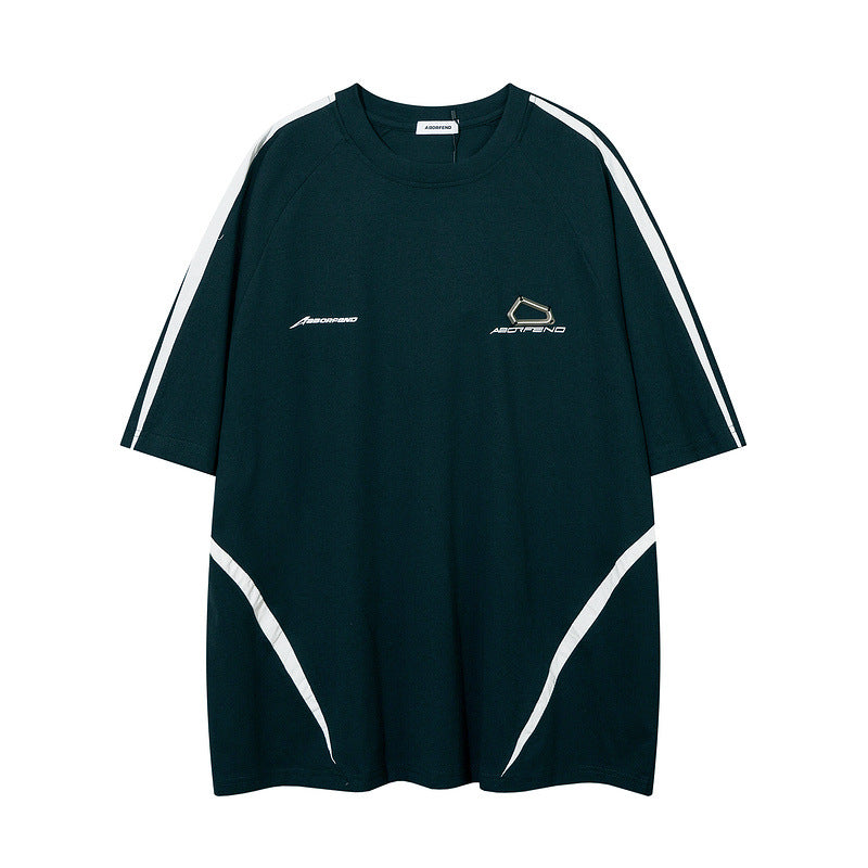 Men T-Shirt Stitching Baseball Uniform College Style Loose