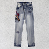 Amiri Jeans Tiger Embroidery Casual Jeans