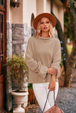 Women Pullover Sweater Fashion High Collar Pullover Knitted Sweater