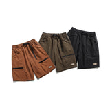 Unisex Shorts Vintage Zipper Workwear with Pocket Shorts Loose