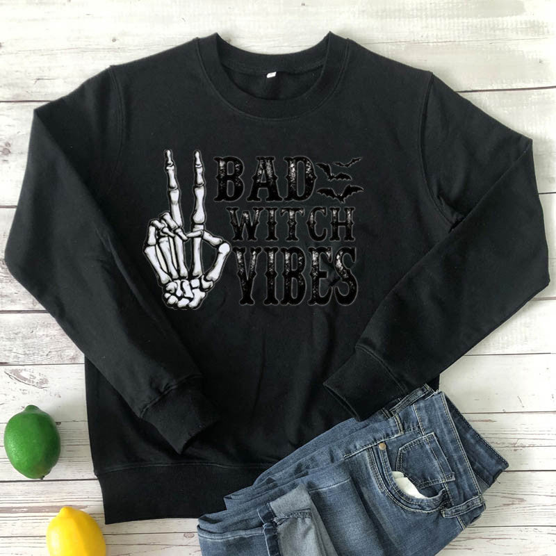 Bad Witch vibes halloween cute women's sweatshirt