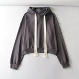 Women Hoodie Loose and Idle Solid Color Simple