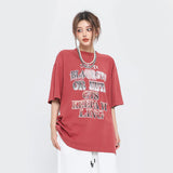 After Prom Shirt Women's Letter Short-Sleeved T-shirt Men's and Women's round Neck Cotton Half Sleeve Top
