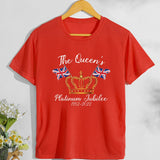 Inspired by Queen's Platinum Jubilee 2022 Elizabeth 70 Years T-shirt Short Sleeve T-shirt plus Size Loose