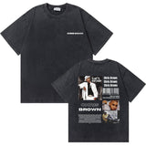 Washed Vintage Rapper Chris Brown 11:11 Tour Print T Shirt