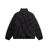 Men Cotton Mixed Jacket Coat Irregular Men Winter Embroidery Loose Cotton Jacket Coat