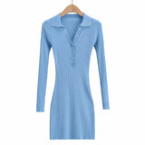 Women Dresses Slim Fit Knit One-Piece Top and Skirt