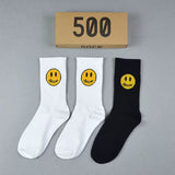 Men socks smiley face medium tube