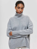 Women Work Business Casual Sweats Loose Turtleneck Sweater