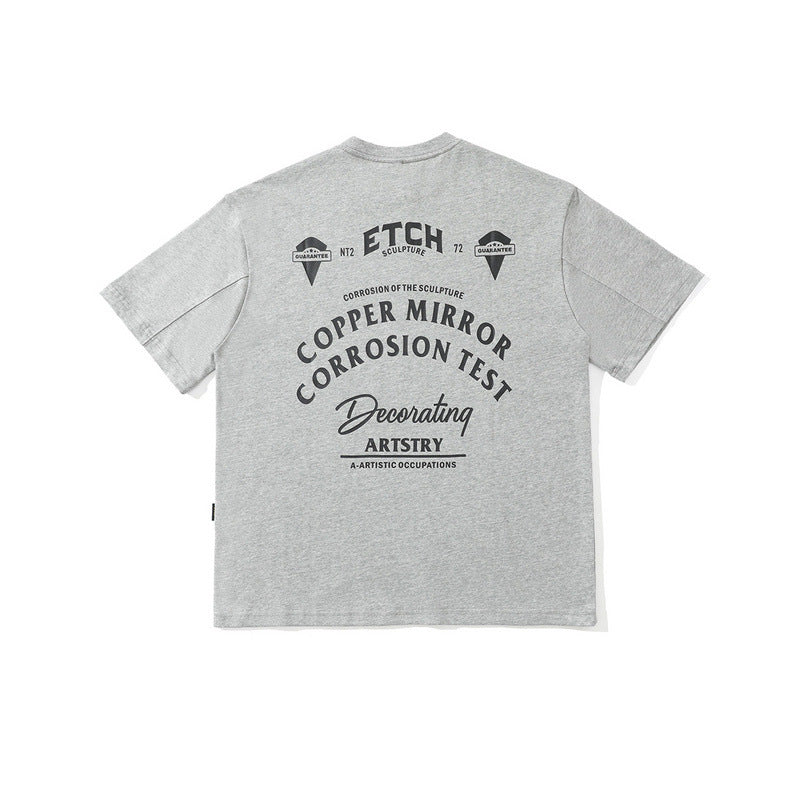 Men T-Shirt Heavy Retro Loose Couple