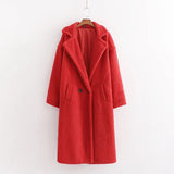 Women Cotton Coat Loose Lamb Wool Mid-Length