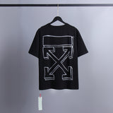 Ow T Shirts Sketch Line Three-Dimensional Arrow Print Men