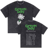Washed Vintage Punk Band Green Day Dookie Graphic T-shirts