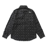 Men Long Sleeved T Shirt Plaid Cat Beard Long Sleeve Shirt Loose Embroidered Letter Shirt