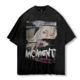 Men T-Shirt Creative Portrait Printing Loose