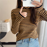 Women Pullover Sweater Slim Stretch Turtleneck