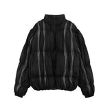 Men Coat Patchwork Stand-up Collar Padded Cotton Coat