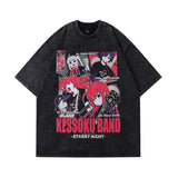 Men T-Shirt Vintage Distressed Nirvana Skull Print