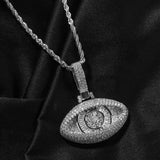 Jewelry Diamond Eyes Pendant Necklace Copper Zircon Silver Angel Pieces St. Valentine's Spectrum