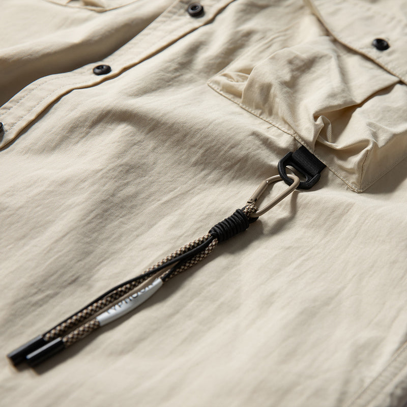 Unisex Shirt Vintage Large Loose Pockets Shirt