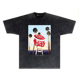 Purple Brand Distressed T Shirts Short Sleeve