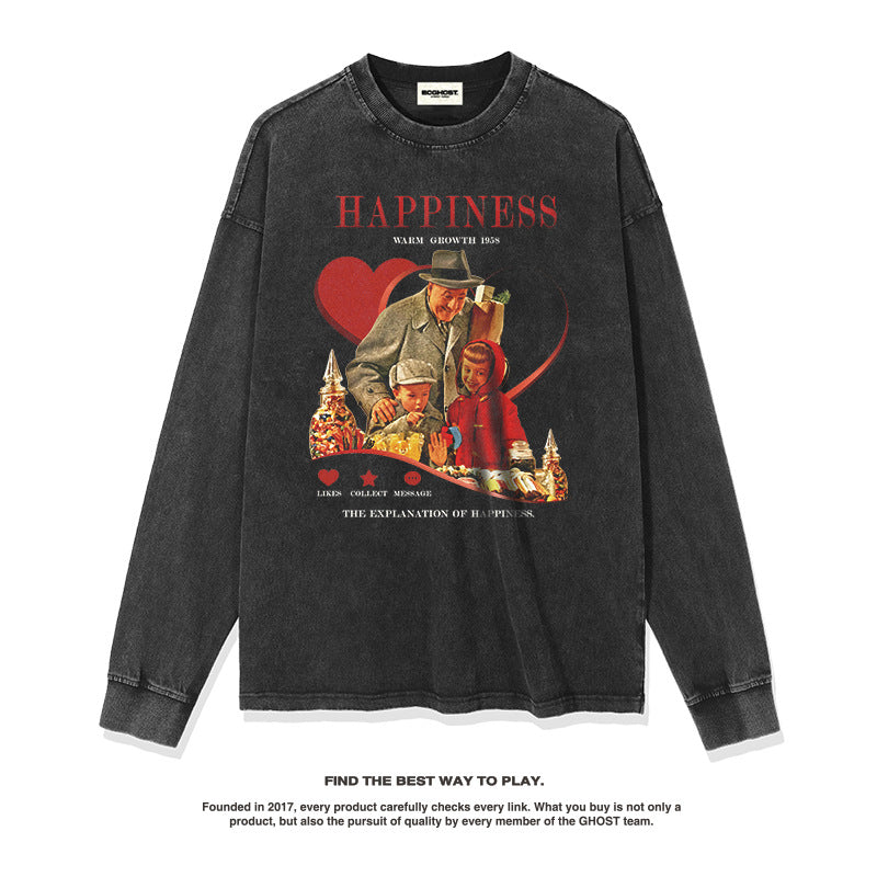 Unisex Long Sleeve Shirt Autumn and Winter Cotton Men
