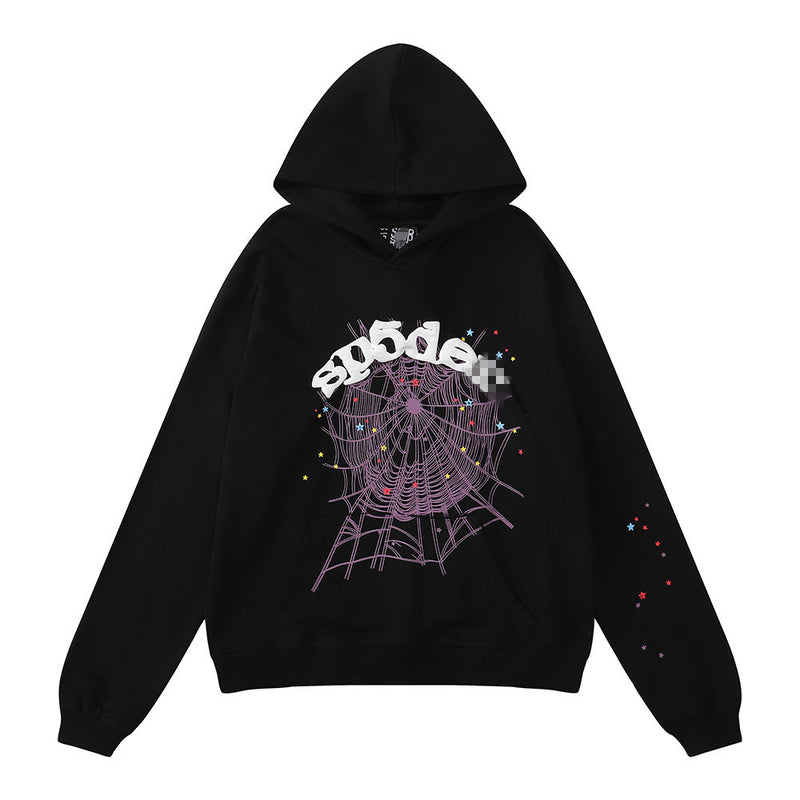 Sp5der Hoodie Spider Web Pattern