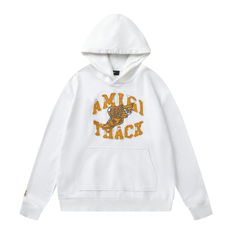Amiri Hoodie AMI Winged Shoes Letter Pattern Hooded Sweater
