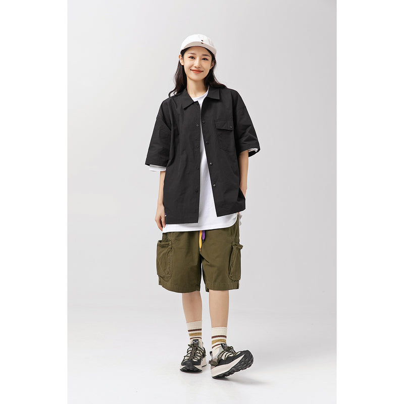 Unisex Shirt Vintage Loose Lapels