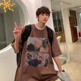 Men T Shirt Summer Pure Cotton Heavy Oversize