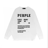 Purple Brand Long Sleeve T-Shirt Fashion Loose Long Sleeve Top