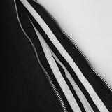 Men Jeans Side Zipper Stripe Stitching