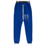 Amiri Jeans Color Foam Letters Splash-Ink Sweatpants for Men and Women