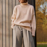 Women Work Business Casual Sweats Loose Casual Sweater Turtleneck Sweater