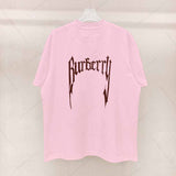 New Casual Street Letter Brand Printed Round Neck Men Oversize