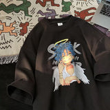 Men T Shirt Creative Printing Loose Teen