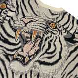 Kapital Sweater Vintage Jacquard Tiger Totem Knitted V-neck Japanese Sweaters Cardigan Jacket