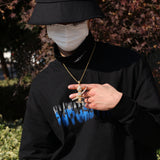 Jewelry Torch Memorial Jewelry Dense Zircon Necklace Fashion Pendant Jesus Pieces Spectrum