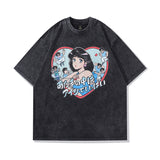 Men's T-shirt Cartoon Anime Print Retro Loose