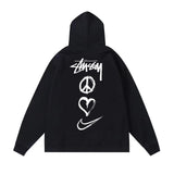 Stussy Hoodie Fall/Winter Fleece Hooded Sweater