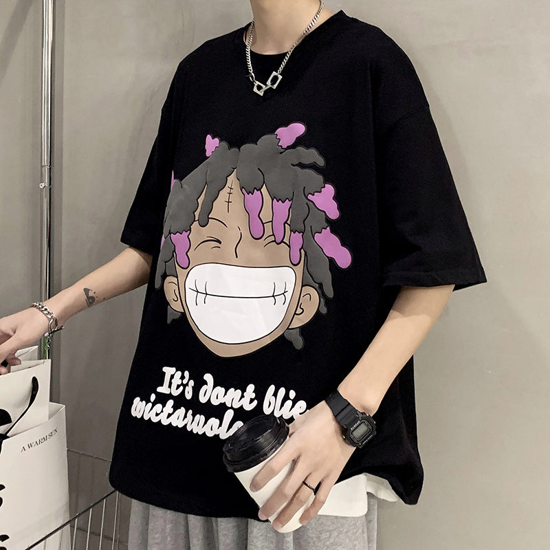 Men T Shirt All-Match Loose Summer