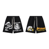 Hellstar Shorts2024 Summer Skull Loose Shorts