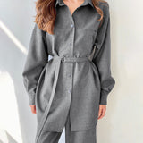 Women Co-Ords Autumn and Winter Suit Long Sleeve Casual