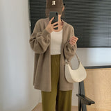 Women Knitted Cardigan Loose Temperament Long