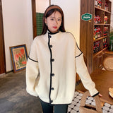 Women Knitted Cardigan Fashion Loose Sweater