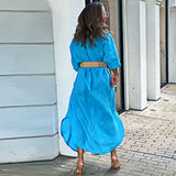 Women Dress Loose Casual Shirt Dress