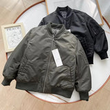 Women Cotton Coat Stand Collar Baseball Uniform Coat for Children
