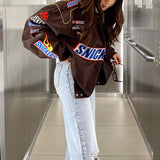 Women Jacket Casual Loose Trench Coat